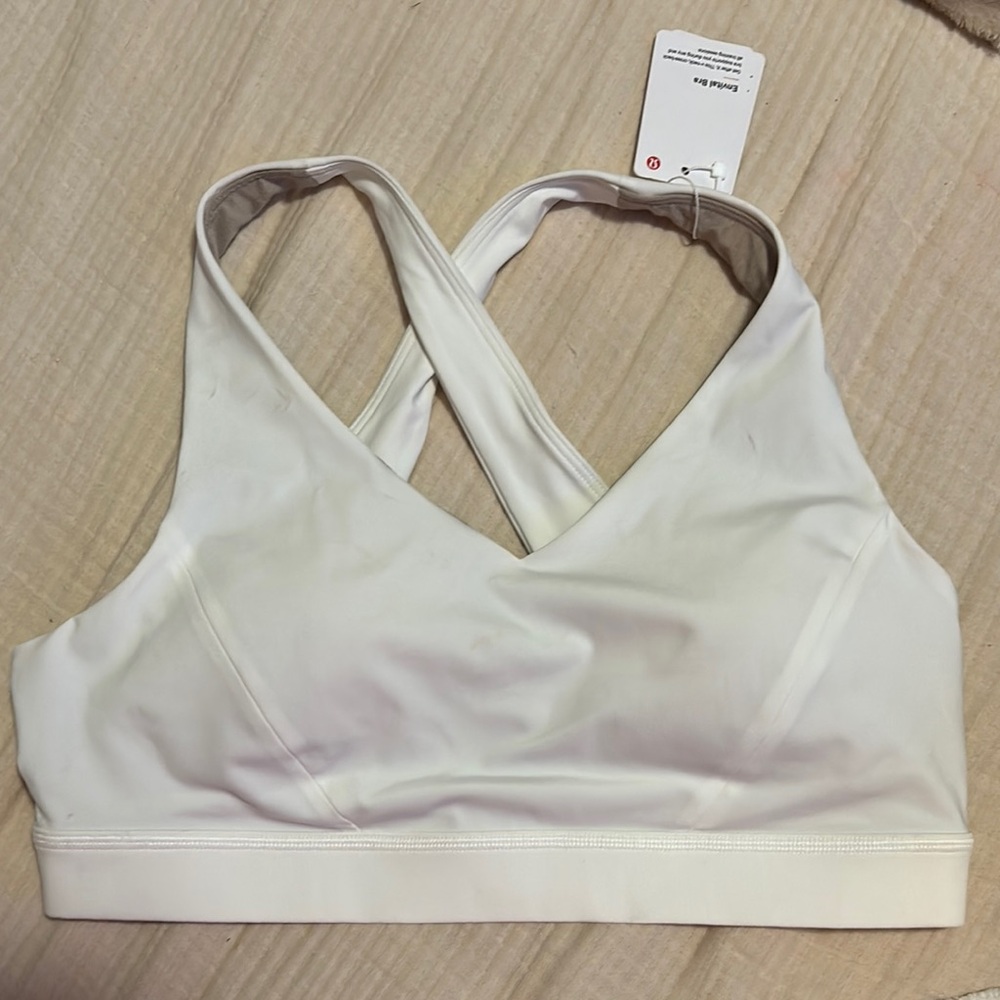 Lululemon white envital bra size 10